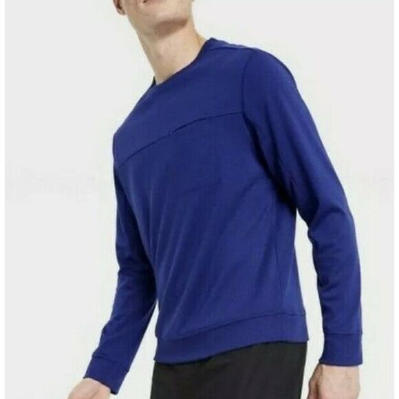 All in Motion Medium Ponte Crew Neck Sweatshirt Indigo Blue NWT - Picture 2 of 7